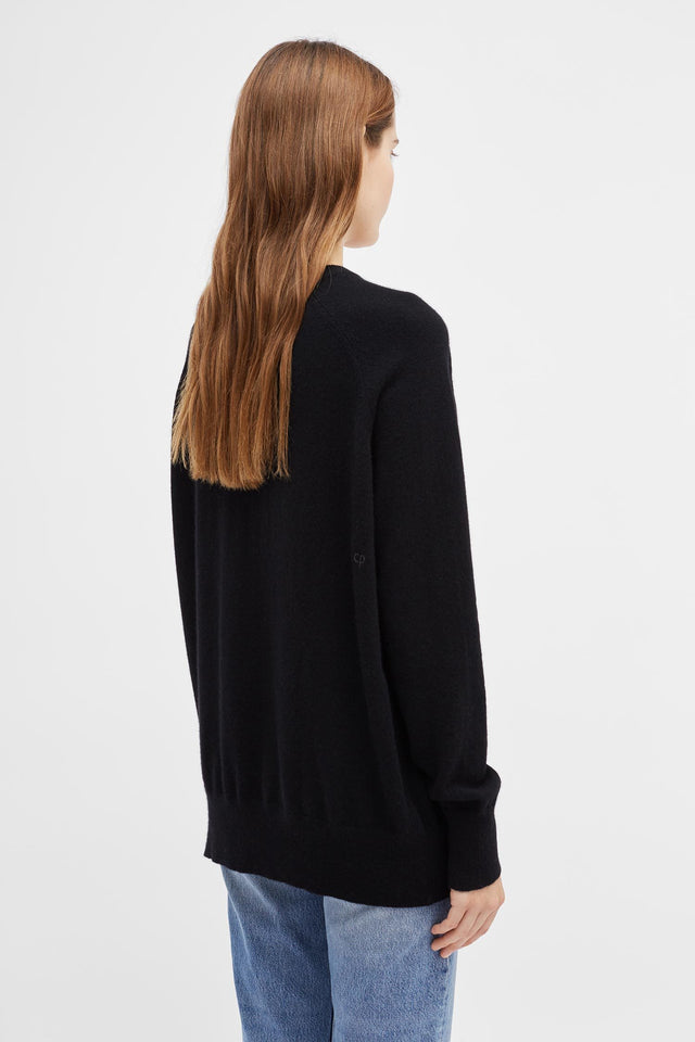 Black Cashmere Slouchy Sweater image 5