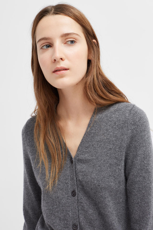 Grey Cashmere Cardigan image 1