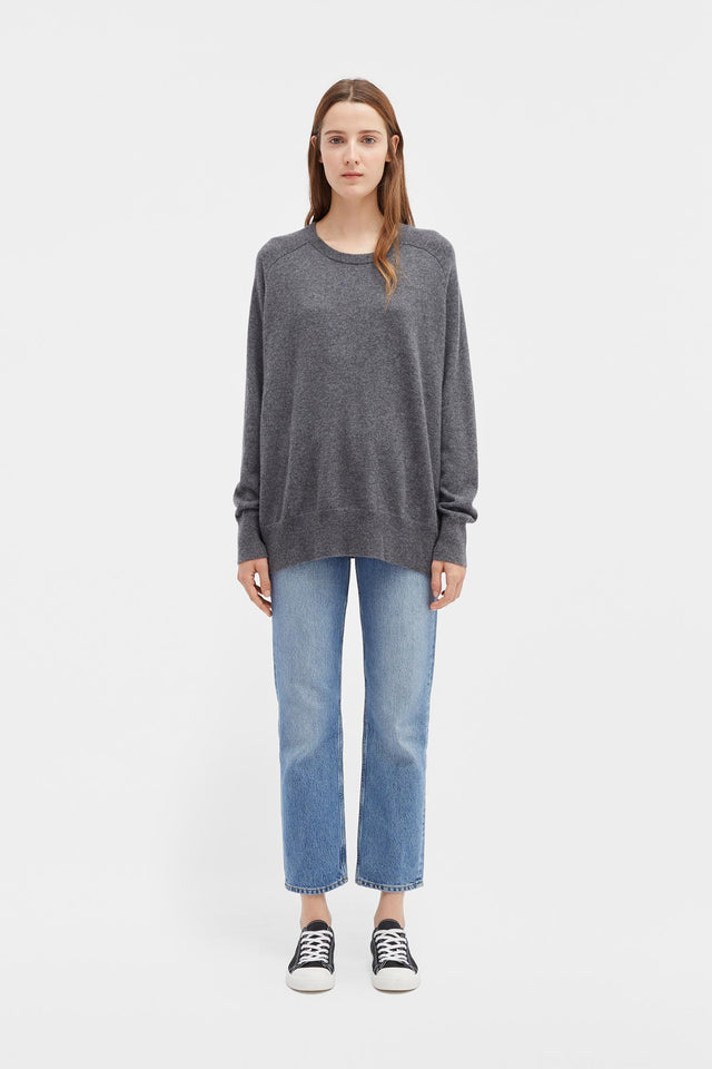 Grey Cashmere Slouchy Sweater image 3