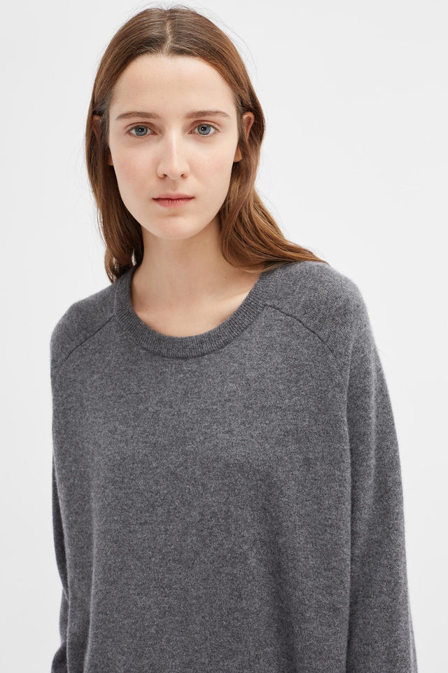 Grey Cashmere Slouchy Sweater image 1
