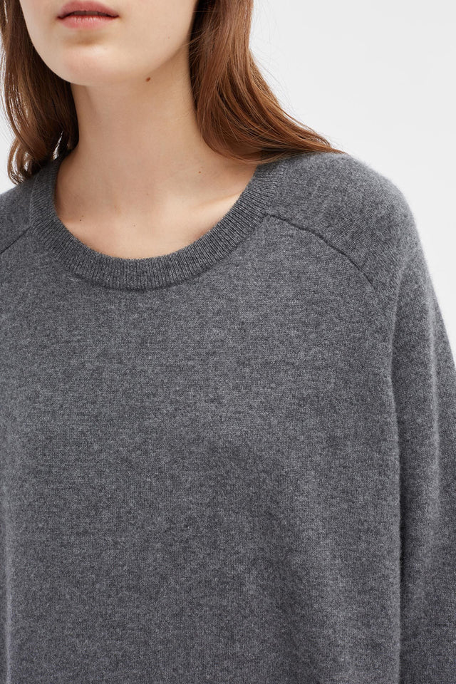 Grey Cashmere Slouchy Sweater image 4
