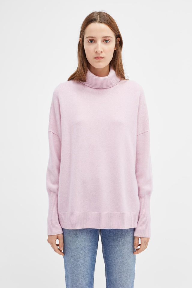 Pink Cashmere Rollneck Sweater image 4