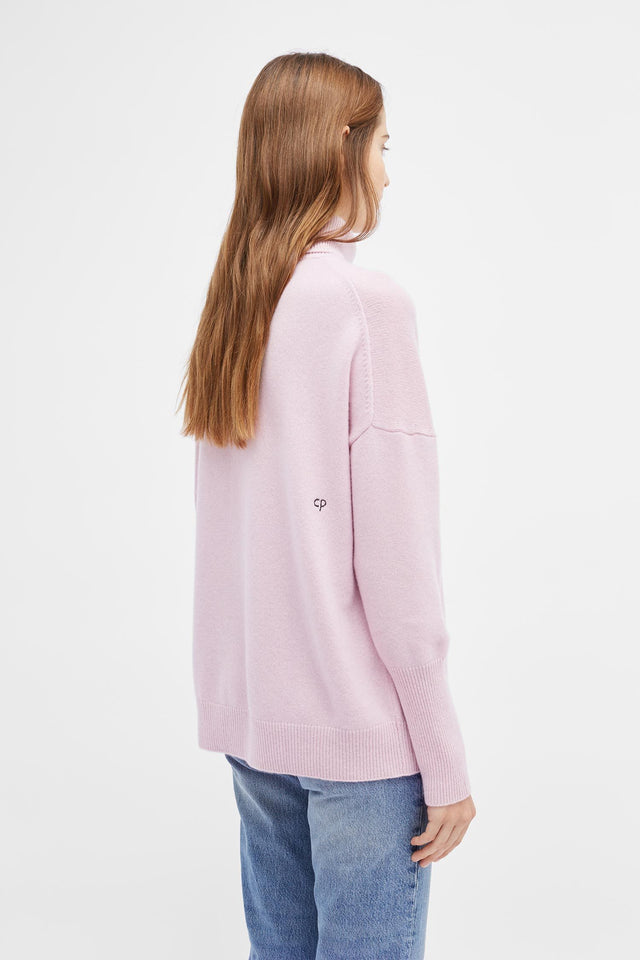 Pink Cashmere Rollneck Sweater image 5