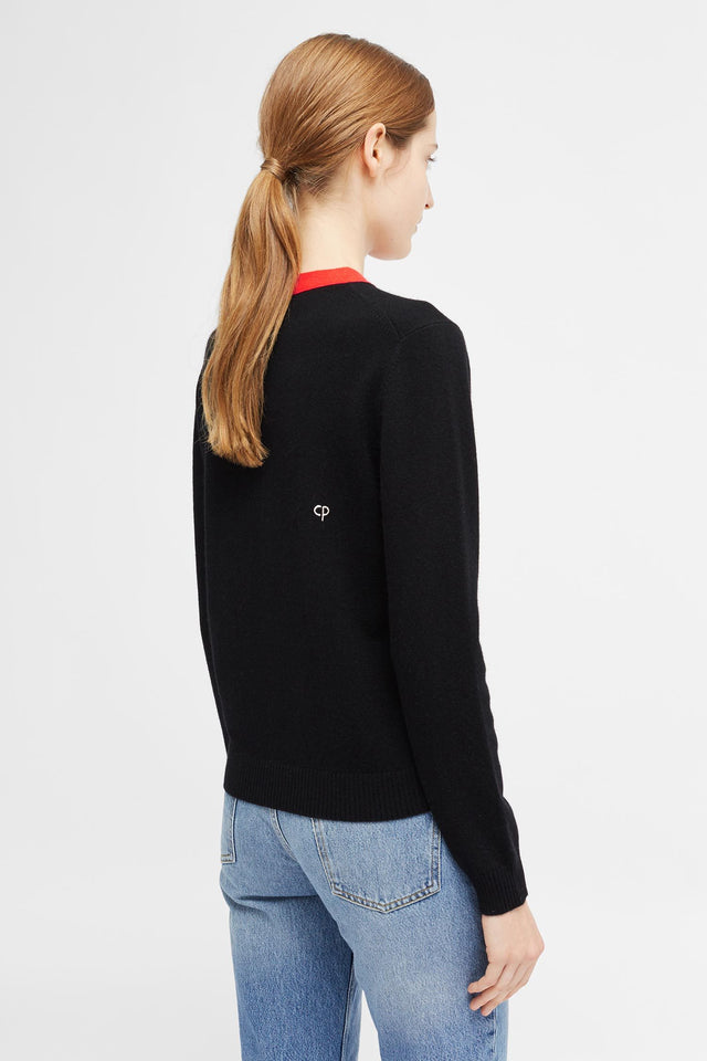 Black Tie Neck Sweater image 5