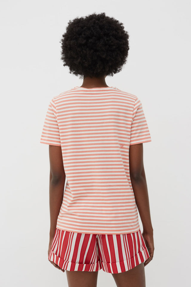 Pink Striped Bonjour Bonjour Organic Jersey T-Shirt image 5