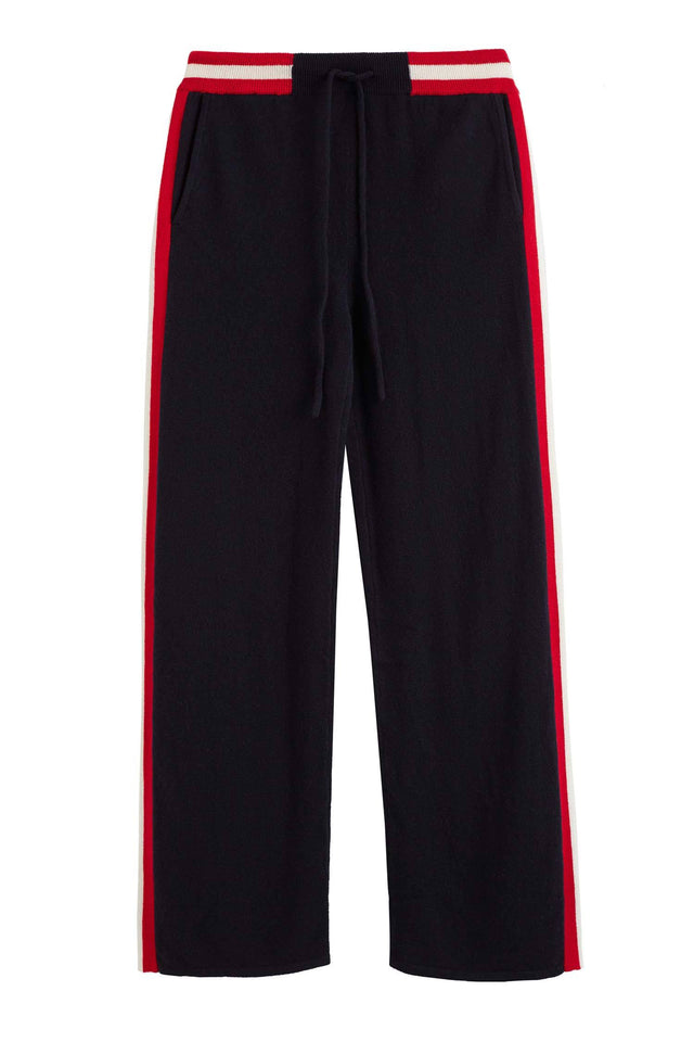 Navy Trapeze Cashmere Straight Leg Pants image 2