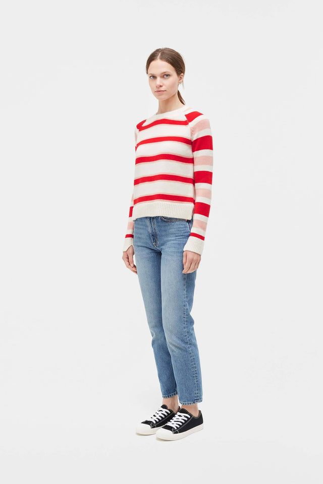 Striped Trapeze Cashmere Sweater image 3