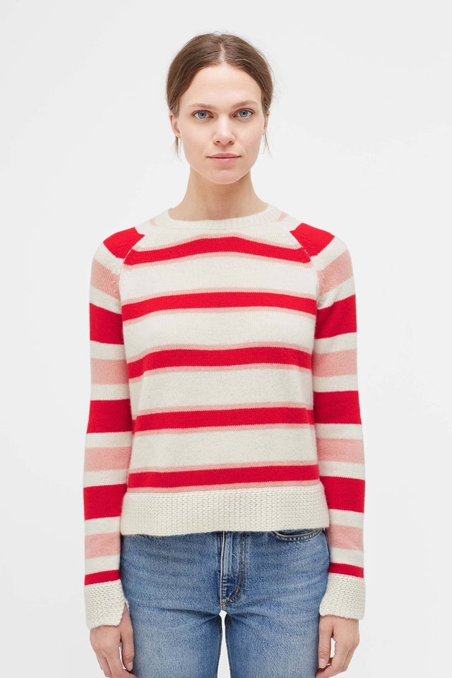 Striped Trapeze Cashmere Sweater image 1