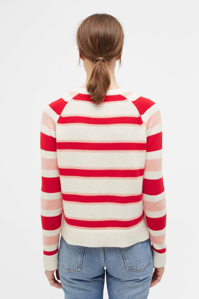 Striped Trapeze Cashmere Sweater image 5
