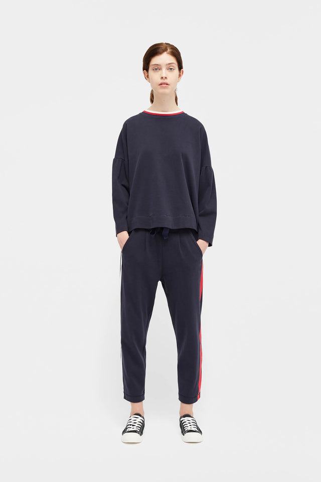 Navy Tulip Sleeve Top image 2