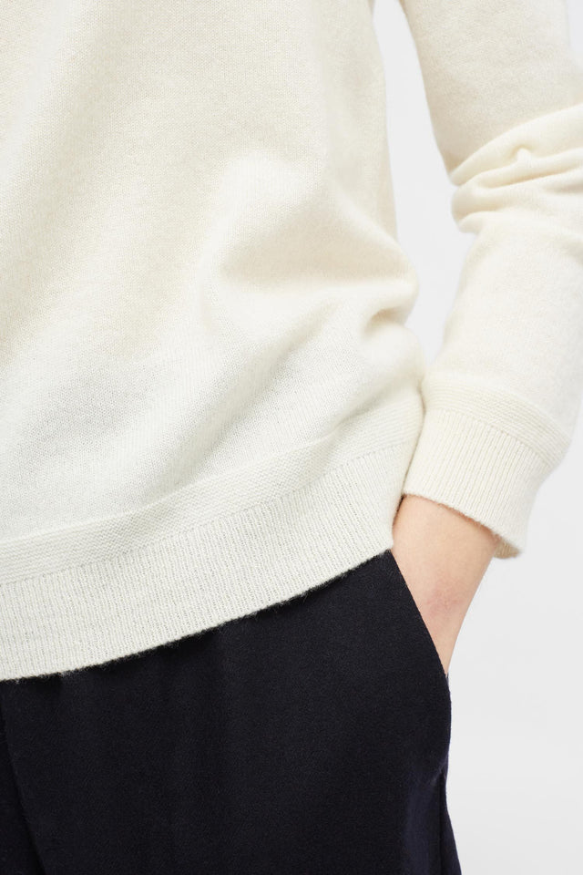 Cream Twin Heart Badge Sweater image 6