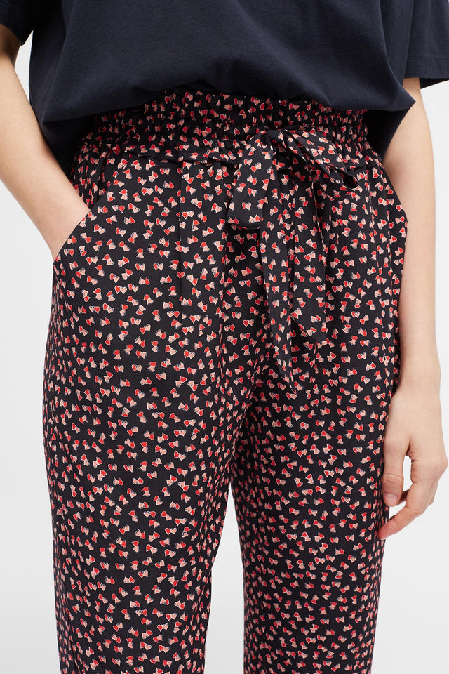 Black Twin Heart Relaxed Pant image 5