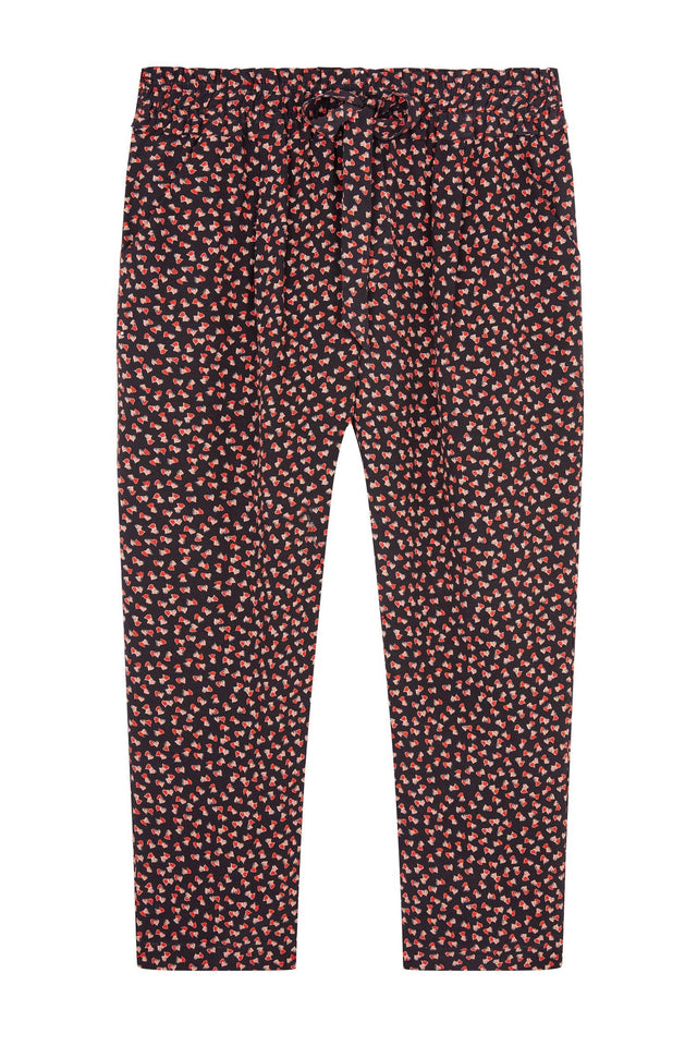 Black Twin Heart Relaxed Pant image 2