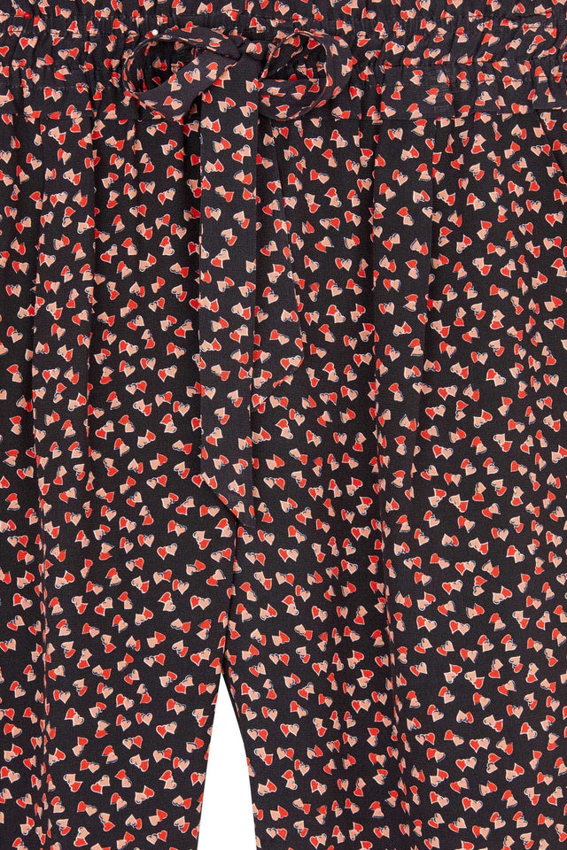 Black Twin Heart Relaxed Pant image 3