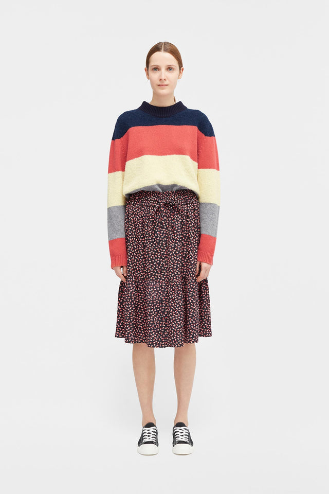 Black Twin Heart Tiered Skirt image 1