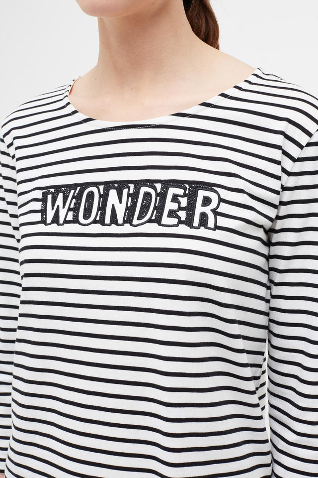 Striped Wonder 3/4 Sleeve T-Shirt image 4