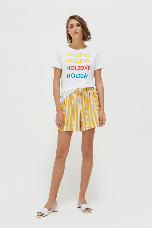 White Holiday Cotton Jersey T-Shirt image 4