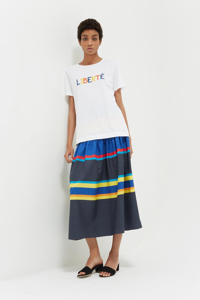 White Liberté Organic Jersey T-Shirt image 4