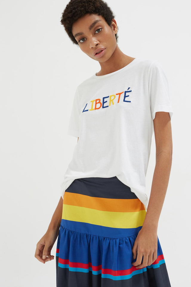 White Liberté Organic Jersey T-Shirt image 3