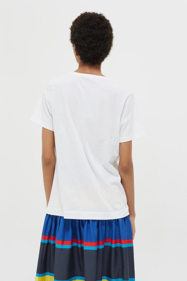 White Liberté Organic Jersey T-Shirt image 5