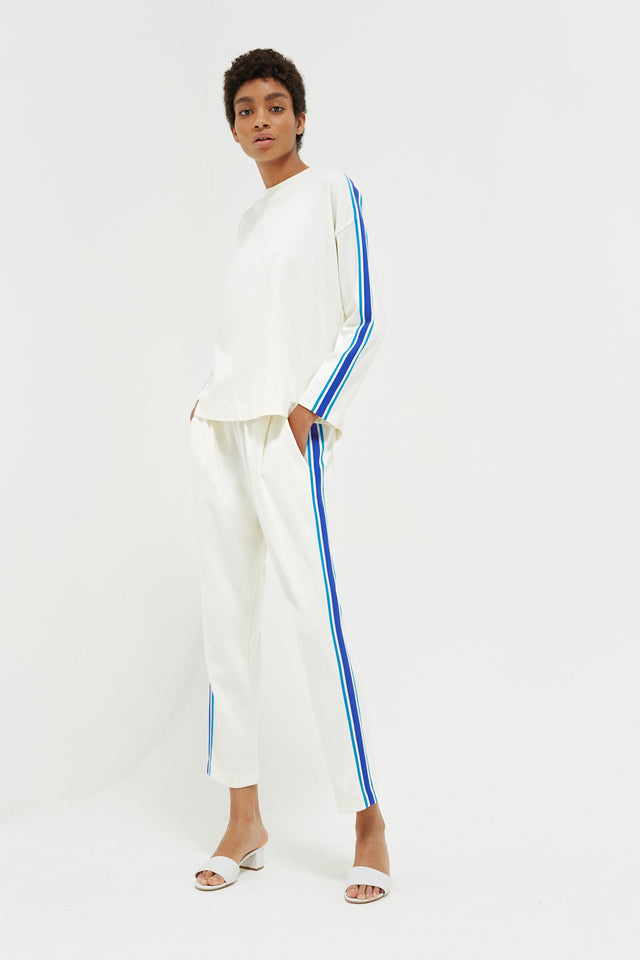 Off-White Open Back Brushed Cotton Sweatshirt image 5