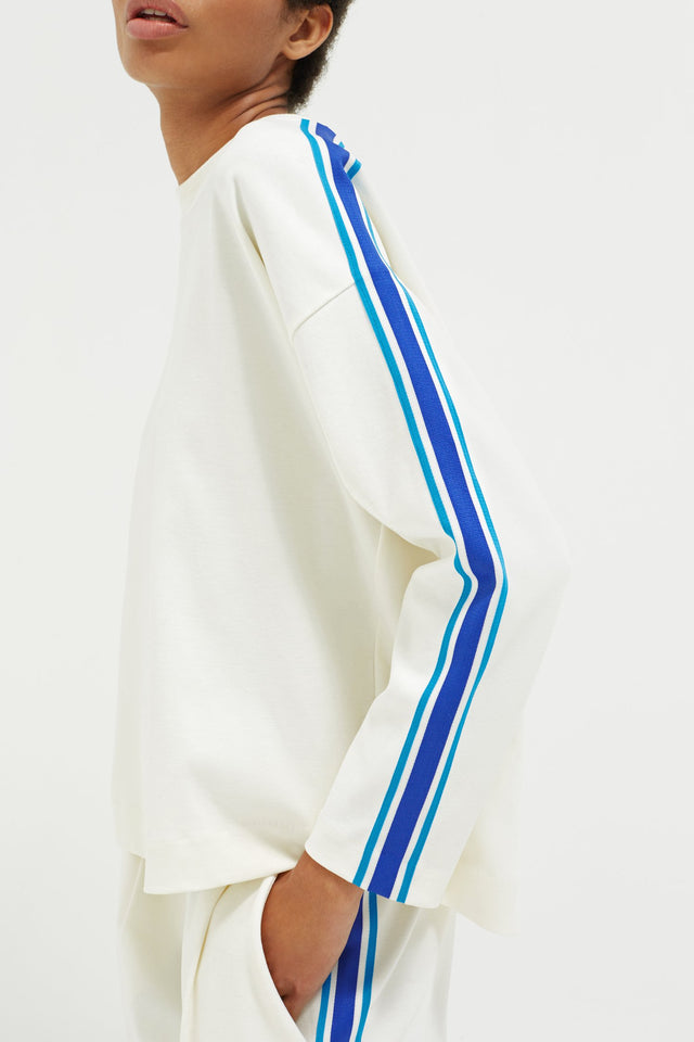 Off-White Open Back Brushed Cotton Sweatshirt image 6