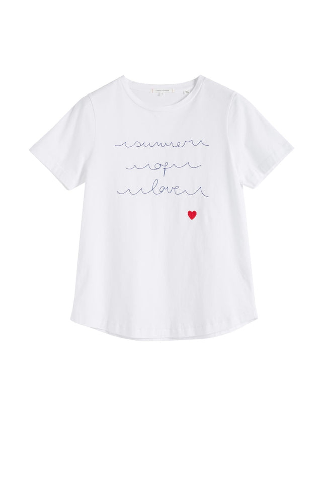 White Summer of Love Cotton Jersey T-Shirt image 2