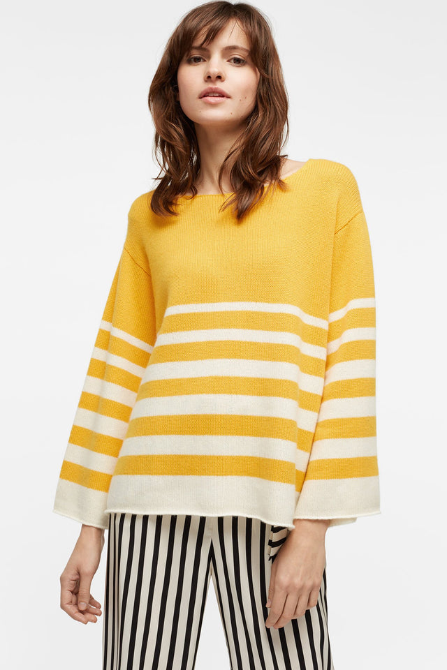 Sunflower Graduated Stripe Cashmere Sweater image 1