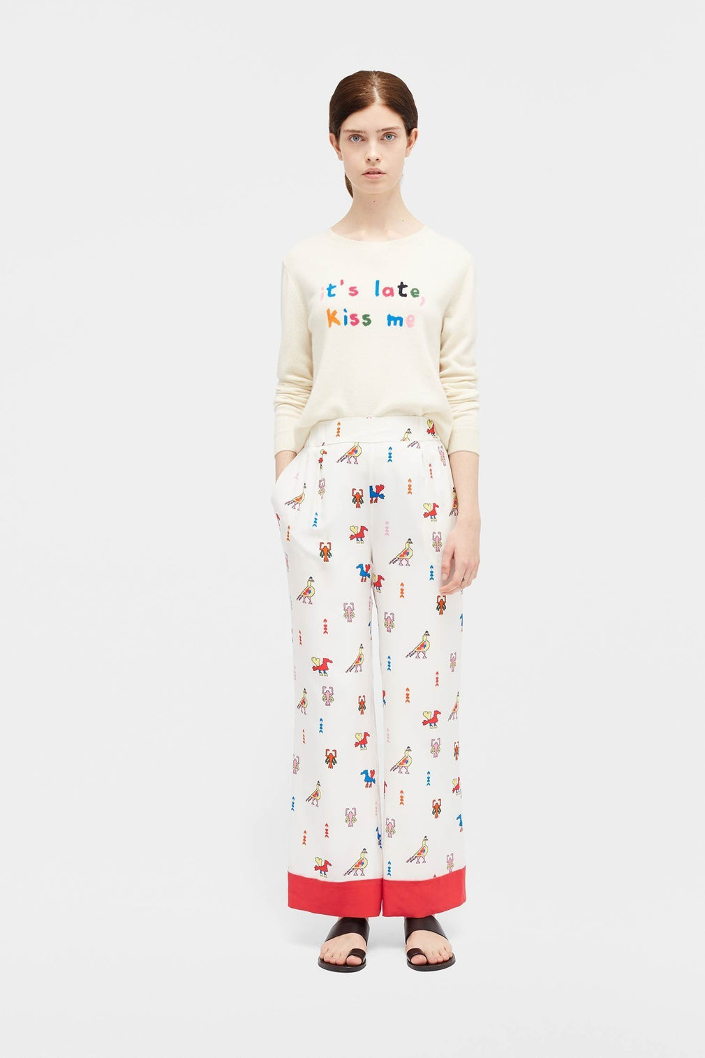 Ivory Aztec Tattoo Pants