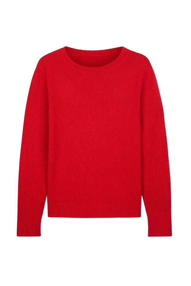 Red Cashmere Boxy Sweater image 2